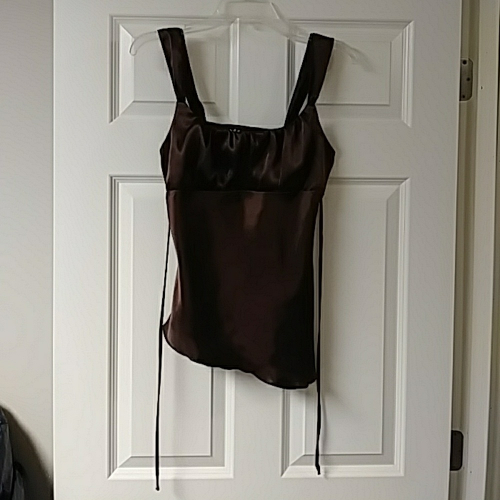 Self Esteem Dark Brown Silk Cami/Top